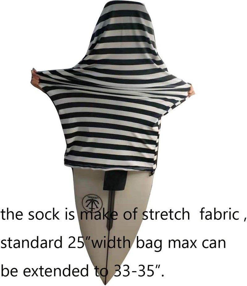 UCEDER Surfboard Sock Cover,Lightweight Stretch Board Bag for Sun Protection,Foldable Surfboard Sock Sleeve Perfect for Travel and Transportation - Image 4