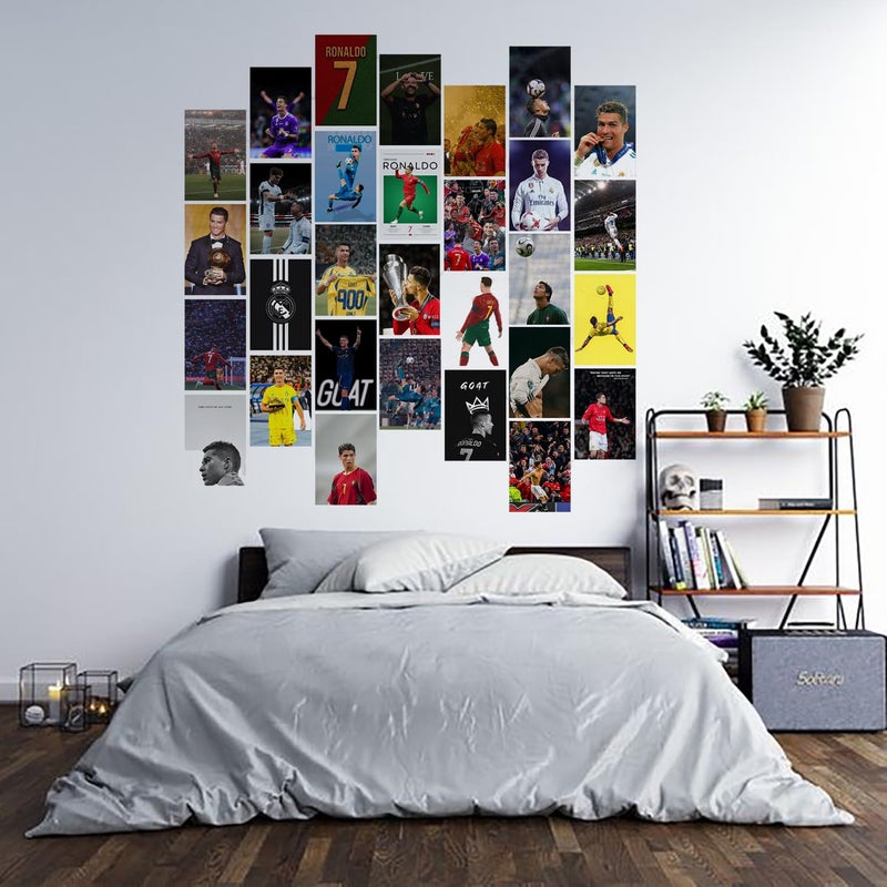 Kitty Cat Ronaldo Aesthetic Wall Collage Kit 30 Unique Poster Set Free Tape 4x6in Each Posters Dorm Hostel Essential Aesthetic Room Decor Ronaldo - Image 4