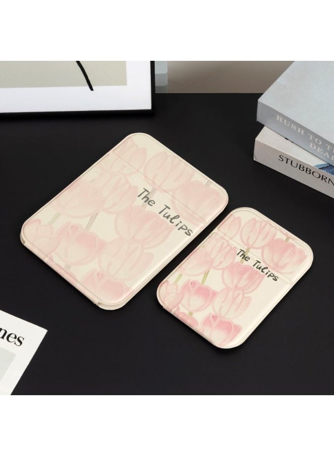 Kiffiyeh Tulip Foldable Tabletop Makeup Mirror | High-Definition Portable Vanity Mirror for Students, Dormitories & Offices | Small Size - Image 3