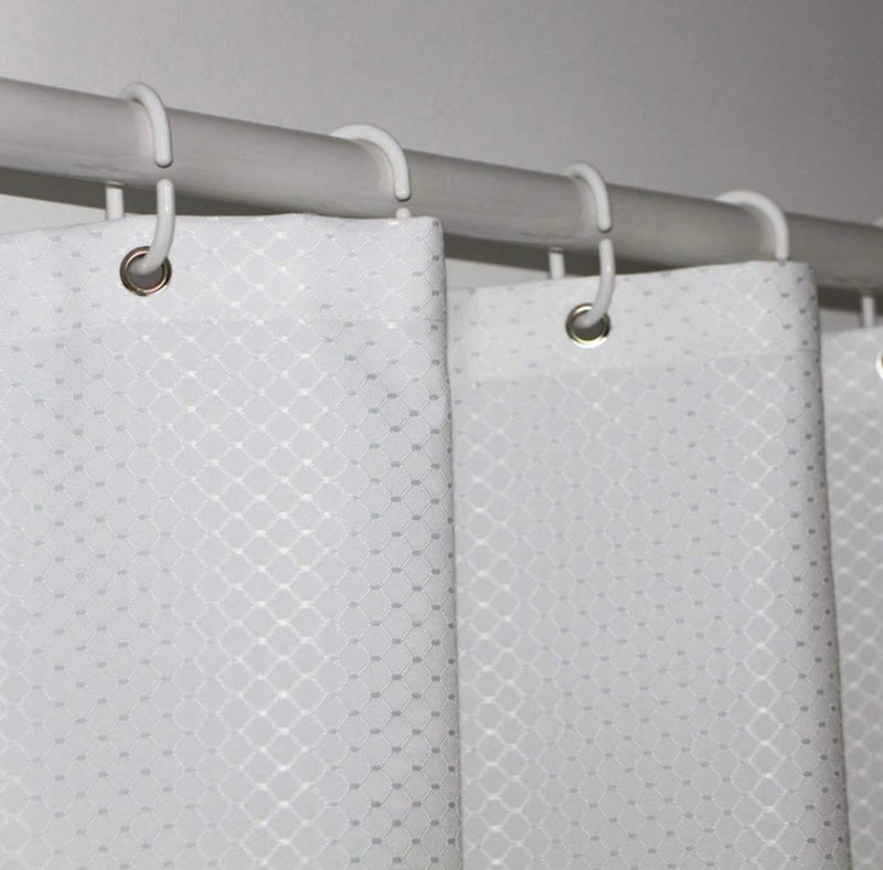 Waterproof Shower Curtain with Elegant Hexagon Design 180x180cm (White) - Image 2