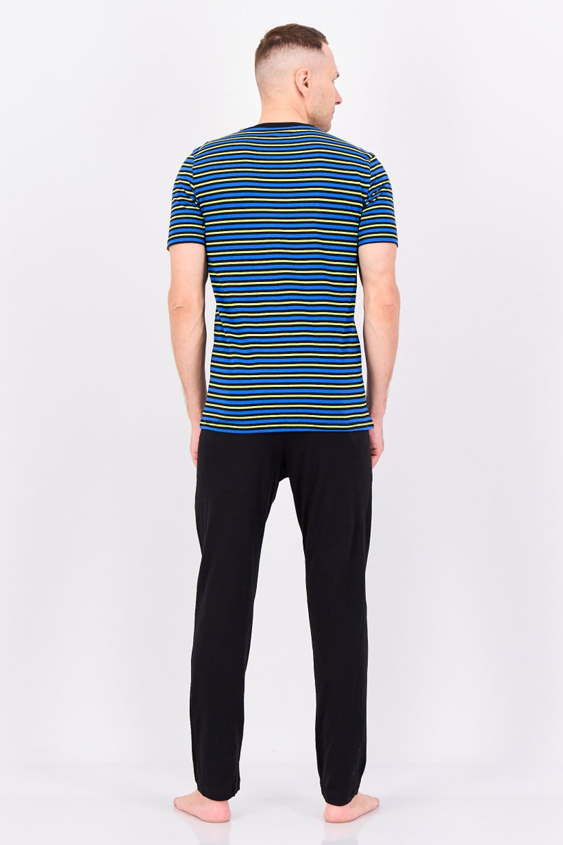 PUMA Men 2 Pieces Brand Logo Top And Bottom Pyjama Set, Multicolor - Image 4