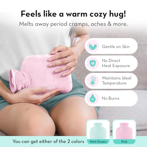 Plush Cuddle Buddy Hot Water Bag for Period Cramps & Muscle Pain With Soft Fur Cover | Natural Heat Therapy for Muscle Relaxation & Pain Relief | 1000 ml | Removable & Washable Fur Cover - Image 2