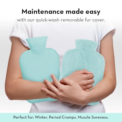 Plush Cuddle Buddy Hot Water Bag for Period Cramps & Muscle Pain With Soft Fur Cover | Natural Heat Therapy for Muscle Relaxation & Pain Relief | 1000 ml | Removable & Washable Fur Cover - Image 3