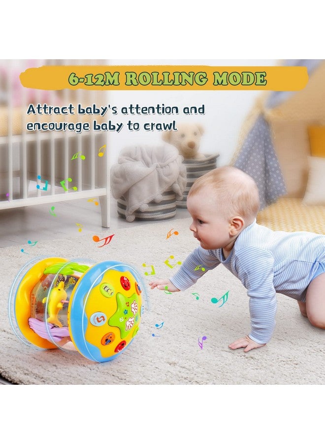 M SANMERSEN Baby Toys 6 to 12 Months - Ocean Projector Light Up Toys Musical Baby Toys for 12-18 Months Crawling Learning Tummy Time Toys for 1 2 3 Year Old Infant Boys Girls Gifts - Blue - Image 3