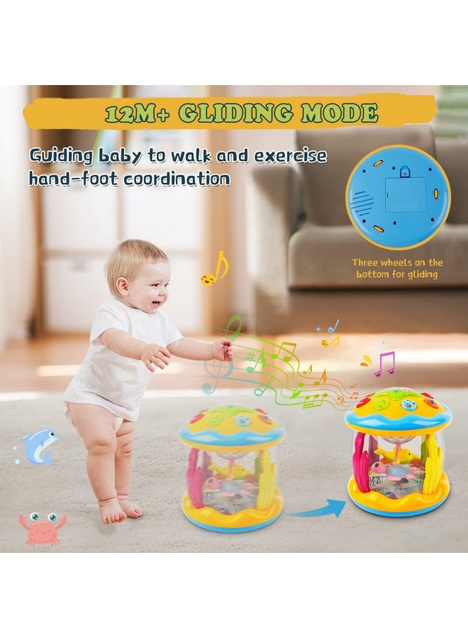 M SANMERSEN Baby Toys 6 to 12 Months - Ocean Projector Light Up Toys Musical Baby Toys for 12-18 Months Crawling Learning Tummy Time Toys for 1 2 3 Year Old Infant Boys Girls Gifts - Blue - Image 4