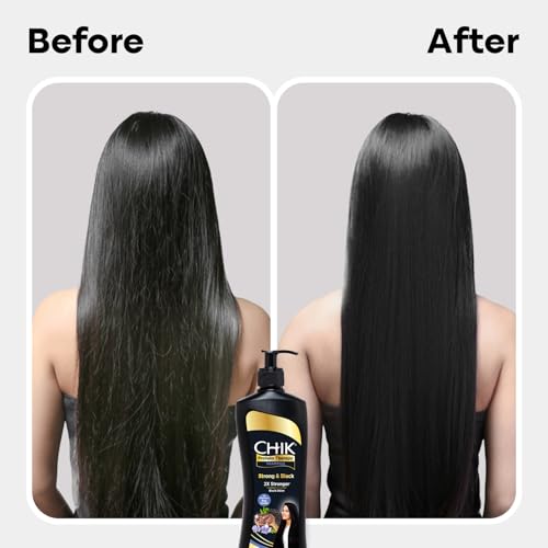 Chik Protein Therapy Shampoo| For Strong & Black Hair | With The Goodness Of Black Tea, and Flax Seeds | 340ml - Image 5