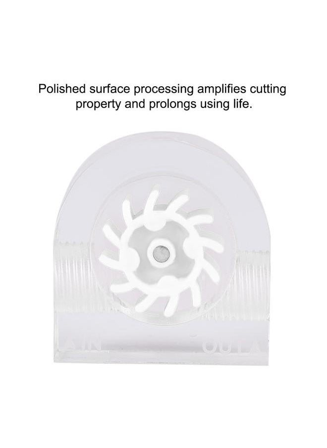 12 Impellers Flow Meter Indicator for PC Water Cooling System G1/4" Thread Semicircle (White)