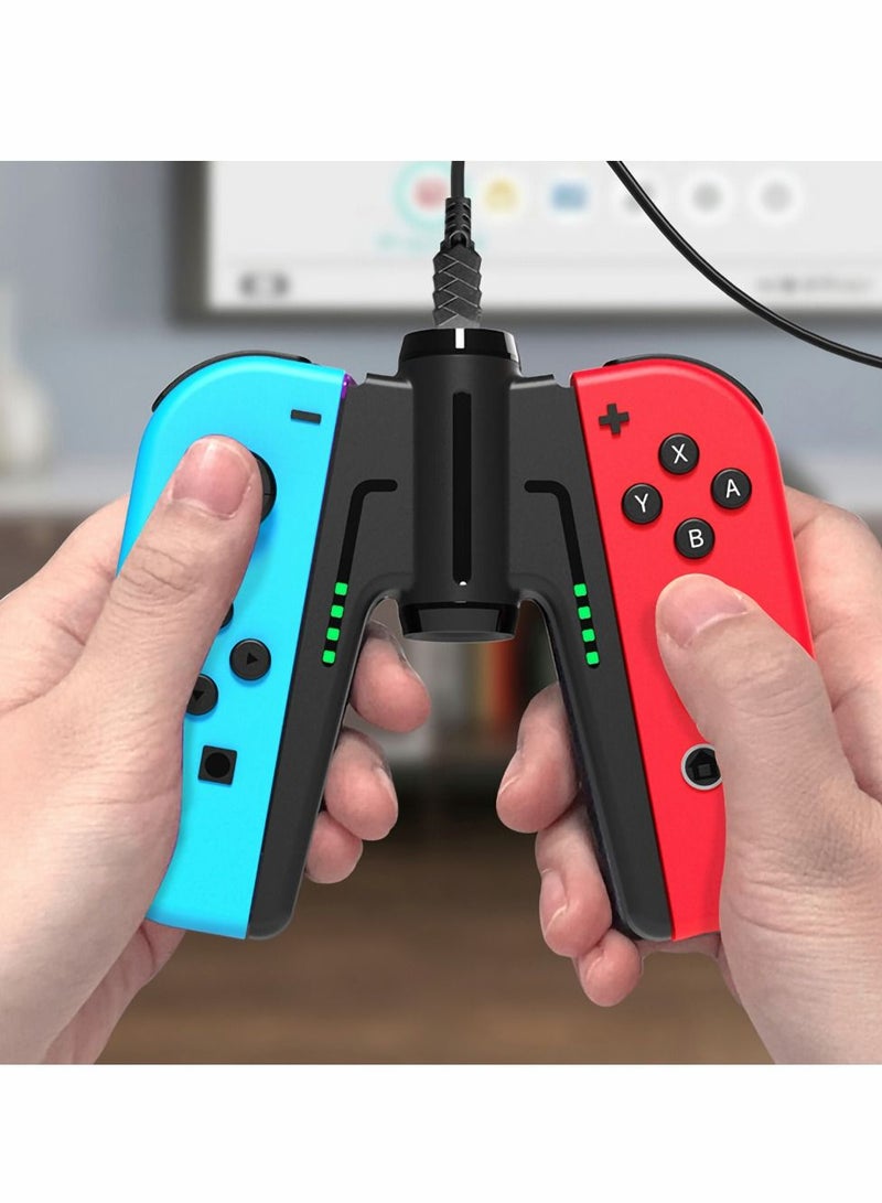Y&D Gamepad Charger for Nintendo Switch Joycon Ergonomic Design Play While Charging Overcharge Protection Plug and Programmable Macros  - Image 3