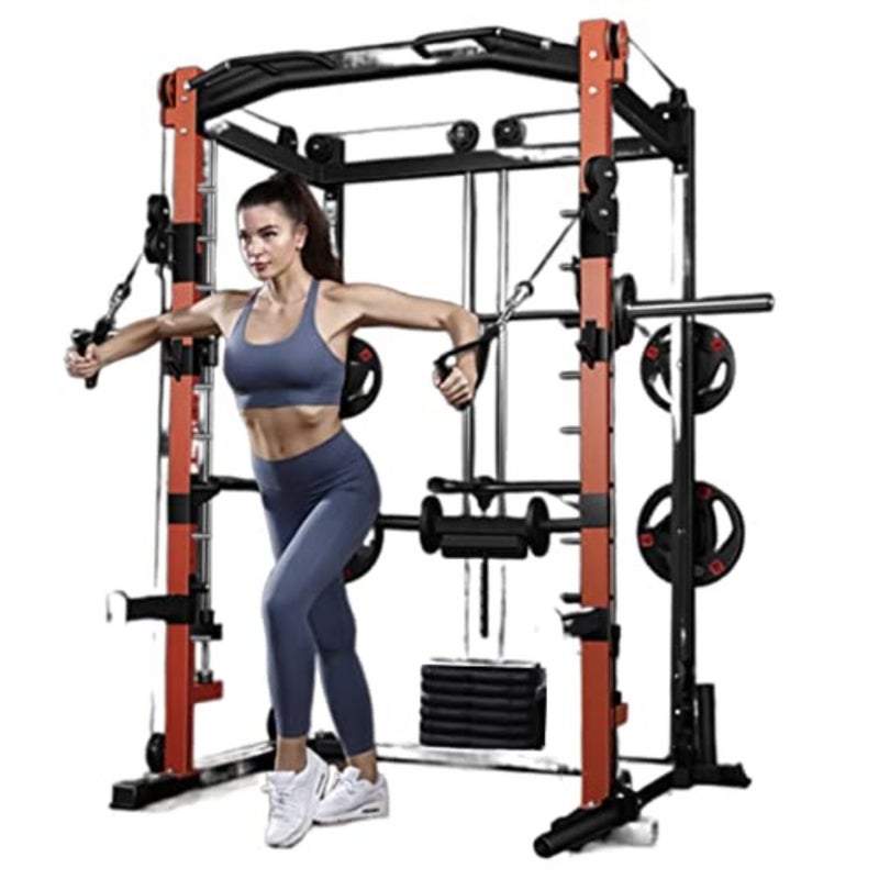 ALL IN ONE MULTI FUNCTION SMITH MACHINE WITH CABLE CROSSOVER, WEIGHT LIFTING and HOME TRAINING MACHINE/ FULLY BLACK COLOR - Image 1