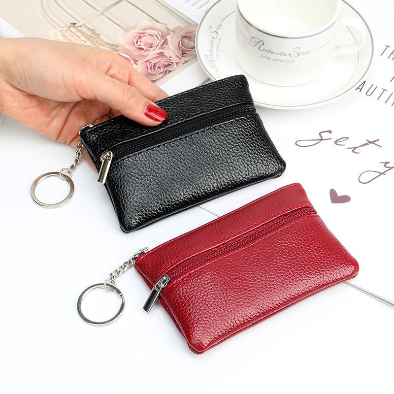 Multifunctional Solid Color PU Leather Wallet, RFID Blocking Design Portable Daily Storage Purse for Cards Cash Coin Business Use - Image 1