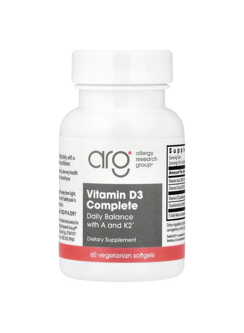 Vitamin D3 Complete, 60 Vegetarian Softgels