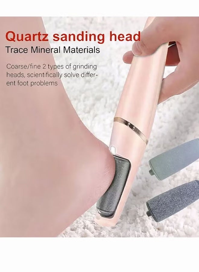 Jamal Electric Foot Callus Remover Kit, Rechargeable Callous Removers 2grinding Heads Waterproof Foot Scrubber File, Professional Pedicure Tools Kit Feet Care For Dead, Cracked Dry Skin - Image 3