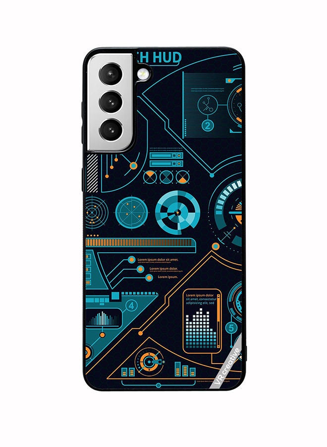 VR CREATIVE Protective Case Cover For Samsung Galaxy S22 Plus 5G Touch Hud Design Multicolour - Image 1