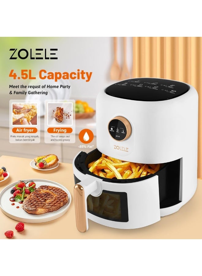 Zolele ZA004 Electric Air Fryer 4L – 1300W Rapid Hot Air Circulation, Oil-Free Healthy Cooking, Non-Stick - Image 5