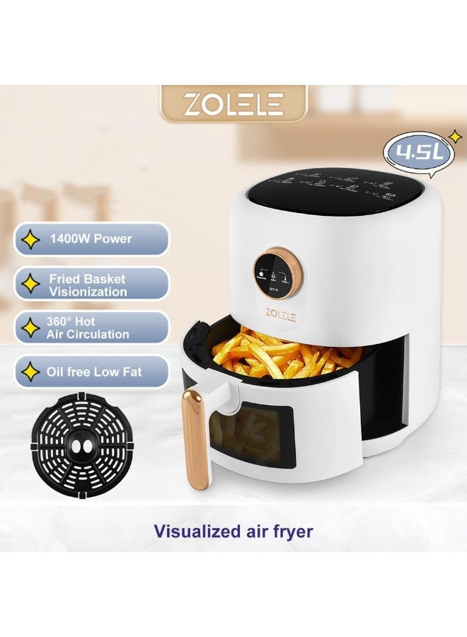 Zolele ZA004 Electric Air Fryer 4L – 1300W Rapid Hot Air Circulation, Oil-Free Healthy Cooking, Non-Stick - Image 4