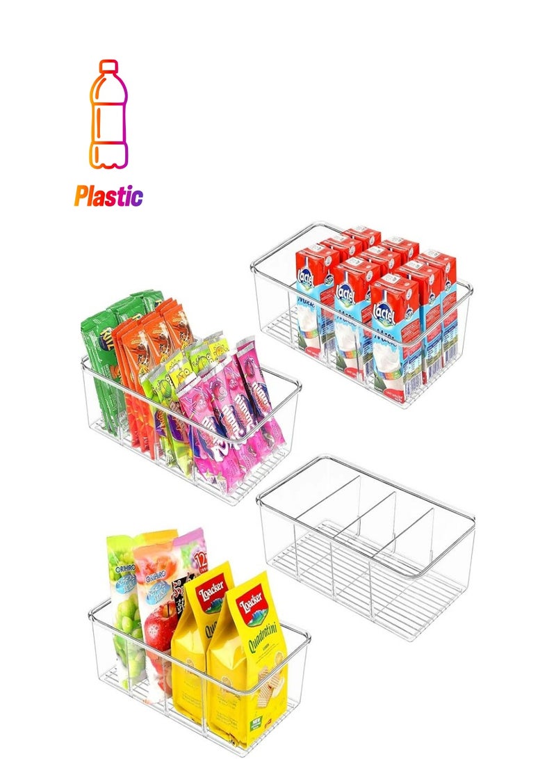 إسكدنيا 4 قطع من صناديق تنظيم تخزين الطعام لمطبخ الخزانة. - Image 1