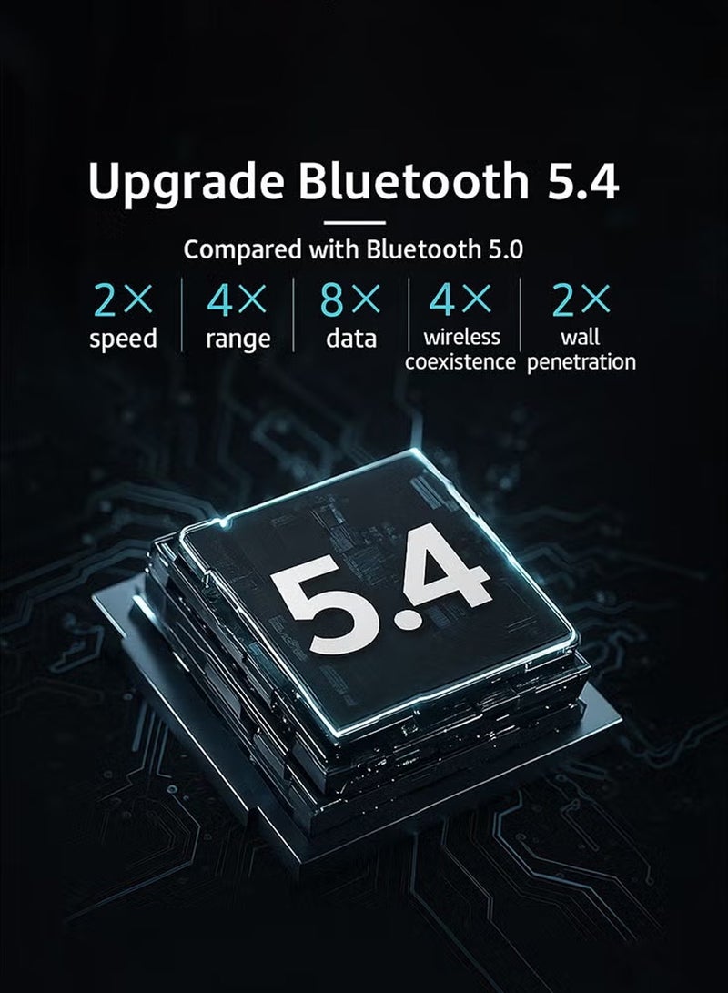 دراكلاو محول واي فاي USB للكمبيوتر الشخصي - محول شبكة لاسلكية لأجهزة الكمبيوتر المكتبية، محول بلوتوث USB بعيد المدى بترددات 2.4 جيجاهرتز و 5.8 جيجاهرتز مع هوائي مزدوج النطاق عالي الكسب 5dBi، يدعم أنظمة التشغيل ويندوز 11/10/7، لون أسود. - Image 3