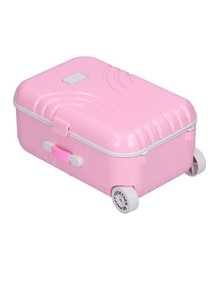 KASTWAVE Girl's Musical Jewelry Storage Box, Suitcase Music Box with Dancing Girl, Music Box for Little Girls Daughter Granddaughter, Birthday Anniversary, Pink Mini Suitcase Model (Pink) - Image 1