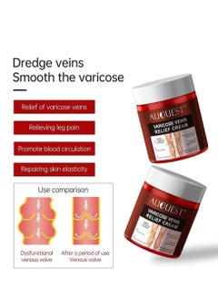 AuQuest Varicose Veins Cream Relief Phlebitis Angiitis 100% Natural Ingredients Added Horse Chestnut Extracts Eliminate the Appearance of Varicose Veins - Vein Inflammation Treatment For Men & Women 80g  - Image 4