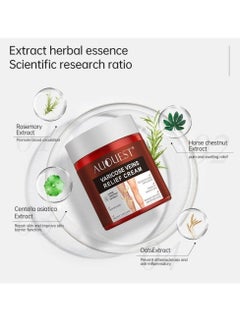 AuQuest Varicose Veins Cream Relief Phlebitis Angiitis 100% Natural Ingredients Added Horse Chestnut Extracts Eliminate the Appearance of Varicose Veins - Vein Inflammation Treatment For Men & Women 80g  - Image 3