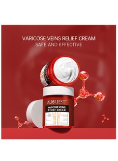 AuQuest Varicose Veins Cream Relief Phlebitis Angiitis 100% Natural Ingredients Added Horse Chestnut Extracts Eliminate the Appearance of Varicose Veins - Vein Inflammation Treatment For Men & Women 80g  - Image 5