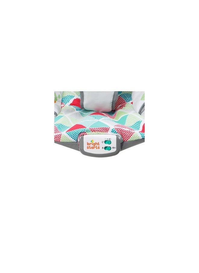 Bright Starts - Baby Bouncer Soothing Vibrations Infant Seat - Taggies, Music, Removable -Toy Bar, 0-6 Months Up to 20 lbs (Toucan Tango) - Image 1