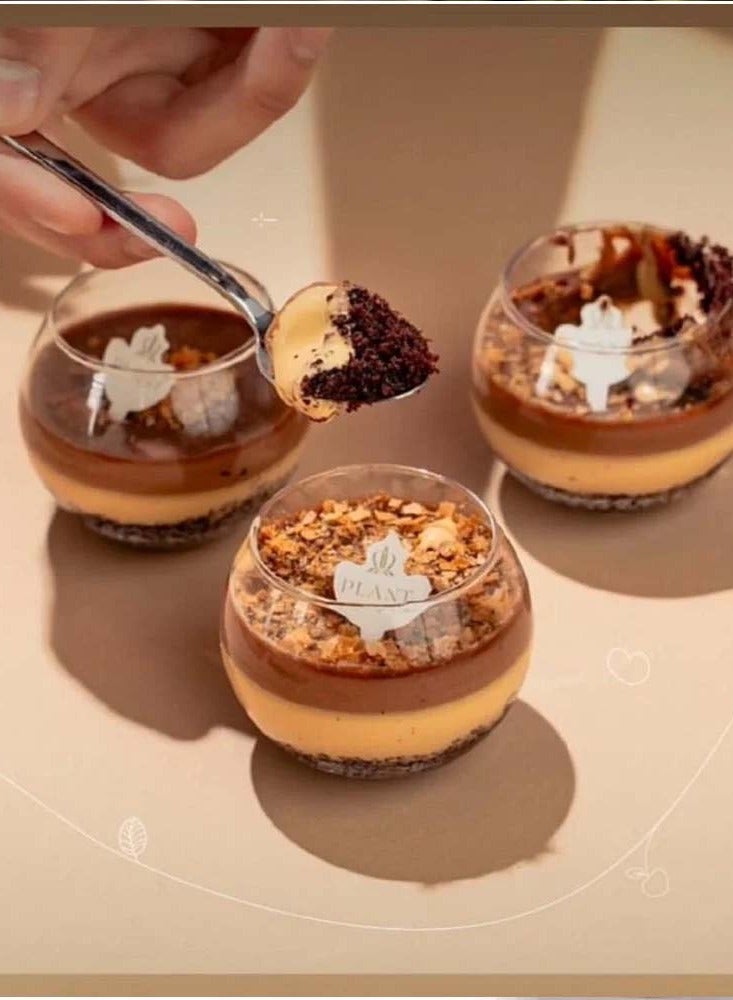 10 Pieces Cheesecake glasses Clear 8x8 cm  - Image 1