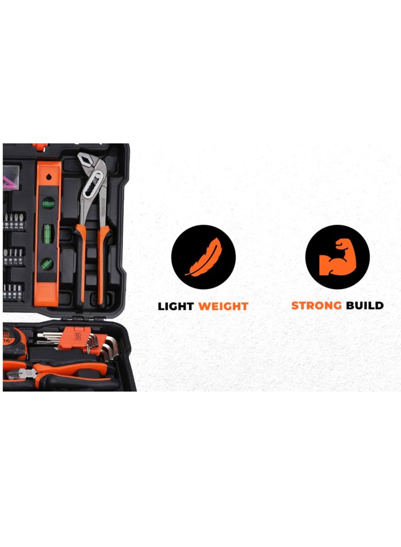 BLACK+DECKER 154 Pieces Hand Tool Kit For Home And Office Use Bmt154C  - Image 2