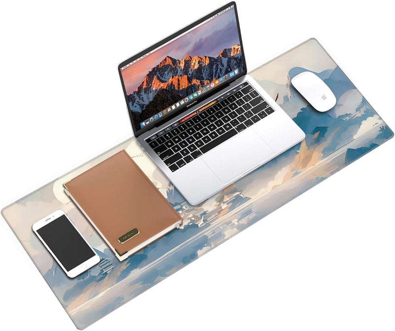 Galdas Gaming Mouse Pad XXL XL Large Long Extended Big Mousepad Non-Slip Rubber Keyboard Mouse Pad with Stitched Edges for Laptop Home Office (31.5x11.8x0.08 Inch) -Cloud Scenery - Image 3