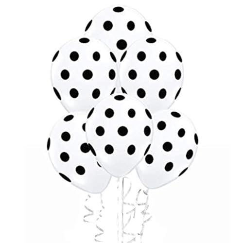 AnnoDeel 50 Pcs 12 Latex Balloons White Polka Dot Balloons for Brithday Balloon Wedding Balloon decoration - Image 1