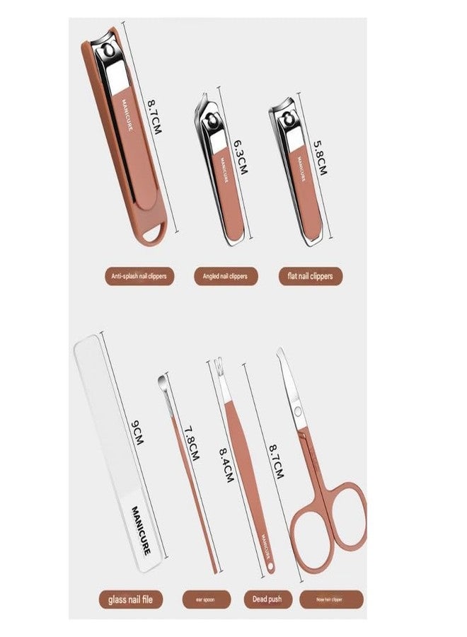 KACHEEG® Nail Clippers Set 7-in-1 Grooming Kit | Stainless Steel Pedicure & Manicure Tools | Includes Nail Clippers, Scissors, and More - Image 3
