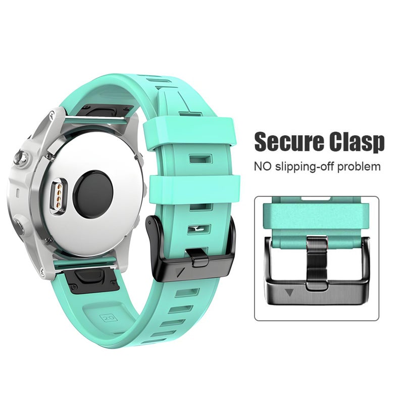 ANCOOL حزام ساعة ANCOOL لفينيكس 5S/6S/7S 20 مم حزام ساعة سيليكون ناعم لفينيكس 5S بلس/6S برو/7S برو (أخضر نعناعي) - Image 3