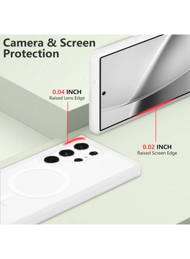 أكاليكس جراب مغناطيسي لهاتف سامسونج جالاكسي إس 26 ألترا، ظهر غير لامع شفاف، جراب مغناطيسي مقاوم للصدمات متوافق مع ماج سيف، لهاتف سامسونج جالاكسي إس 26 ألترا (أبيض) - Image 3