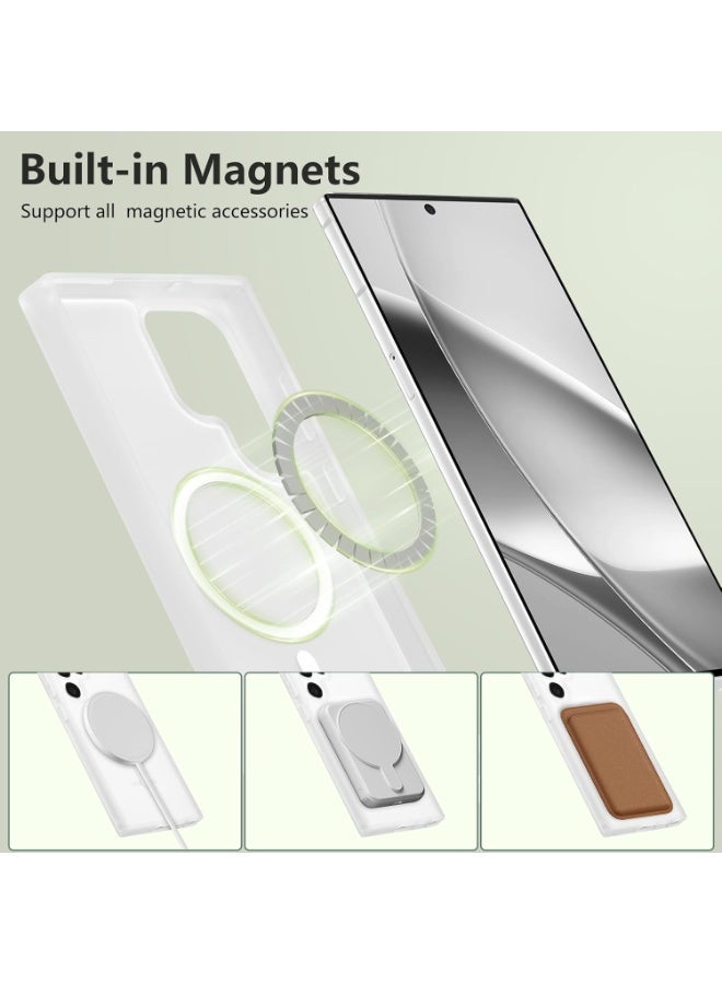 أكاليكس جراب مغناطيسي لهاتف سامسونج جالاكسي إس 26 ألترا، ظهر غير لامع شفاف، جراب مغناطيسي مقاوم للصدمات متوافق مع ماج سيف، لهاتف سامسونج جالاكسي إس 26 ألترا (أبيض) - Image 4