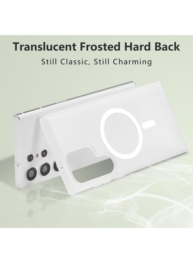 أكاليكس جراب مغناطيسي لهاتف سامسونج جالاكسي إس 26 ألترا، ظهر غير لامع شفاف، جراب مغناطيسي مقاوم للصدمات متوافق مع ماج سيف، لهاتف سامسونج جالاكسي إس 26 ألترا (أبيض) - Image 2