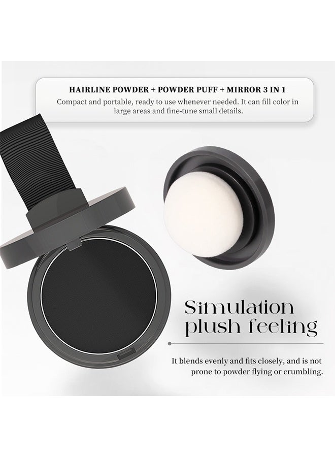 مايتشير بودرة ظل خط الشعر، بودرة خط الشعر السحرية لتغطية خط الشعر فورًا، خافي عيوب جذور الشعر مع قطعة نفخ لتغطية الجذور للشعر الخفيف، مقاومة للماء (أسود) - Image 4