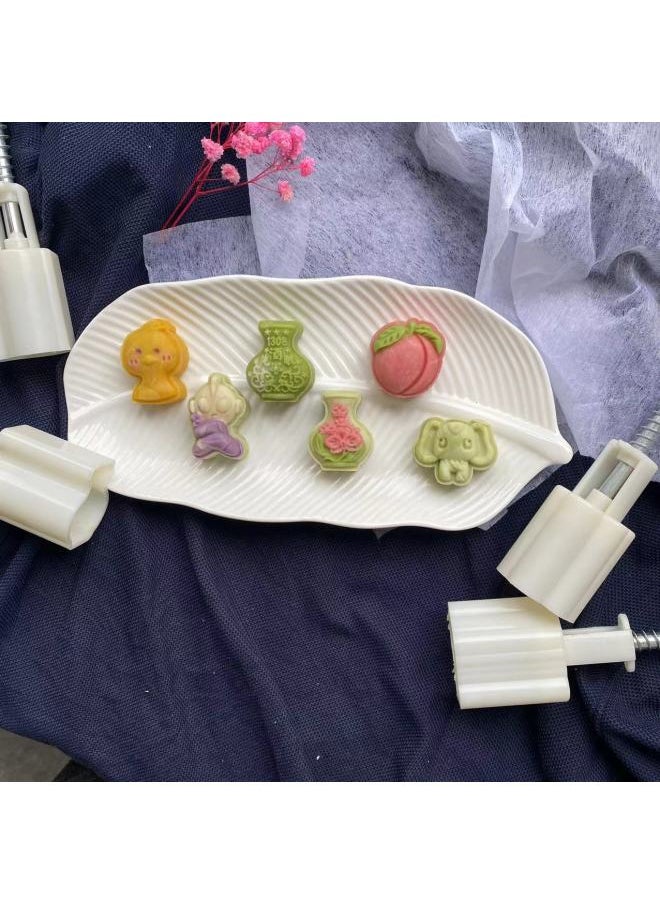 Generic 25g Small Moon Cake Mold Cartoon Altman Wine Bottle Cute Mini Moon Cake Ice Skin Moon Cake Mold Wholesale-Specifications:White Rabbit Mold-Color:Milky White ABS Material  - Image 4