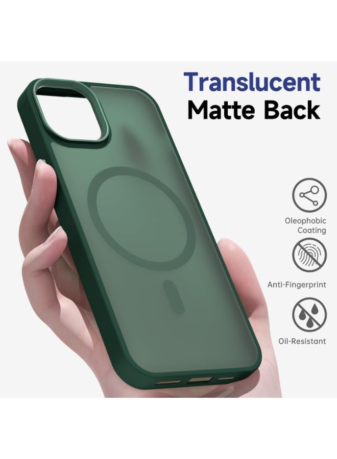 ACLIX Matte Magnetic case for iPhone 13 Pro , High Grade Drop Protection with Shockproof Strip, Translucent Matte Back Phone Case (Green) - Image 3