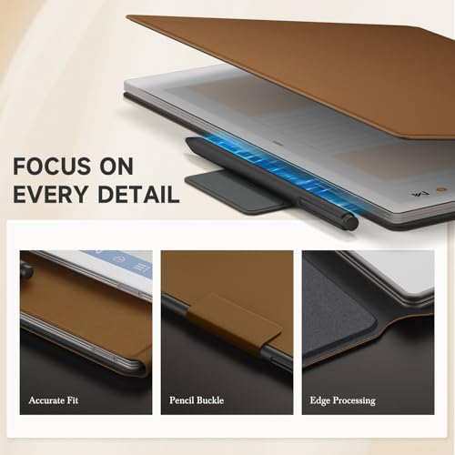 Ayotu Case for Remarkable Paper Pro, Premium PU Leather Book Folio with Pen-Buckle, Smart Magnetic Cover for Remarkable Paper Pro 11.8" Color Tablet Only, Bundle with Premium Membership (Brown) - Image 4