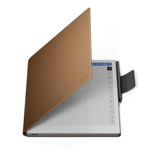 Ayotu Case for Remarkable Paper Pro, Premium PU Leather Book Folio with Pen-Buckle, Smart Magnetic Cover for Remarkable Paper Pro 11.8" Color Tablet Only, Bundle with Premium Membership (Brown) - Image 1