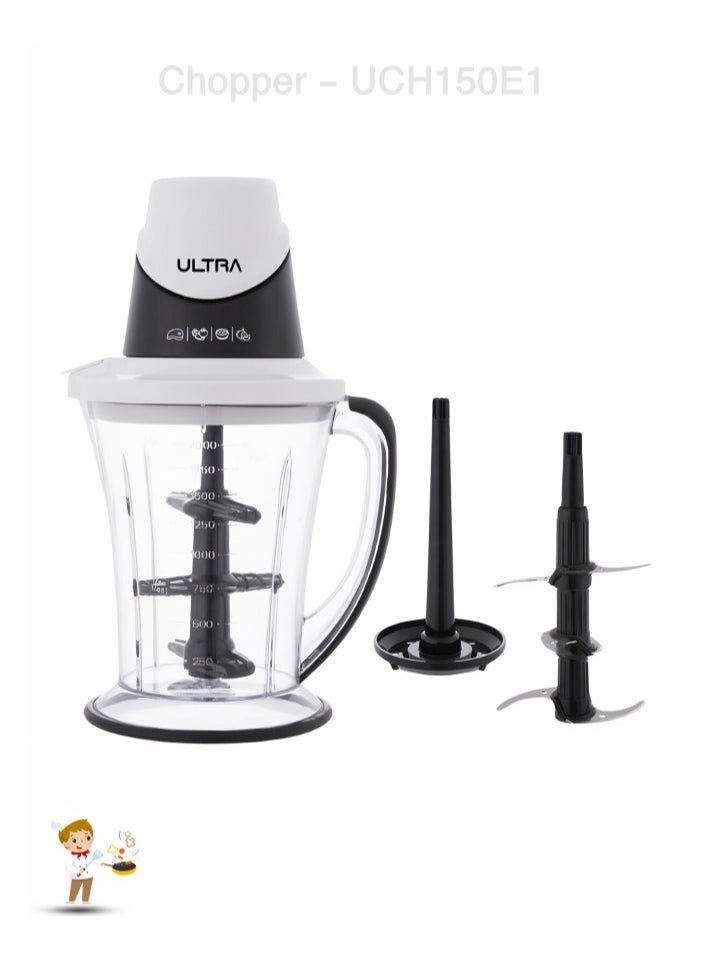 Ultra Ultra Chopper, 500W, with Attachments, White Color - UCH150E1  - Image 2