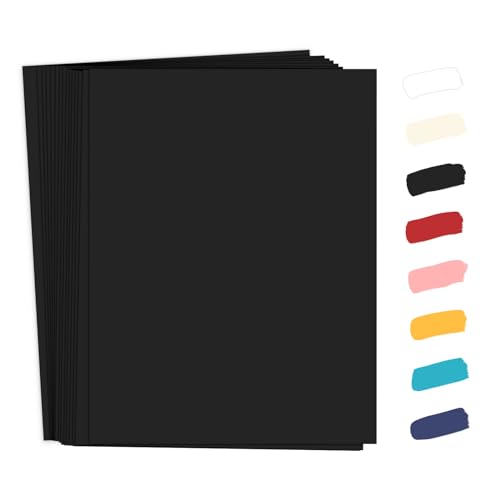 Goefun 50 Pack Black Cardstock 8.5 x 11, Goefun 65lb Card Stock Printer Paper for Halloween, Scrapbooking, Crafts, Invitations, DIY Cards - Image 1