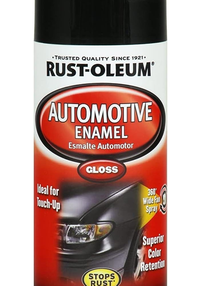 Rust-Oleum Automotive Enamel Gloss Spray Paint, Black, 340 gm - Image 1