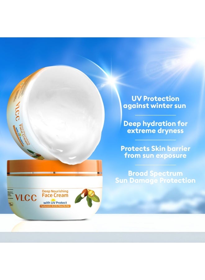 فى ال سي سي كريم الوجه المغذي العميق من في إل سي سي مع حماية من الأشعة فوق البنفسجية - 200 جرام | مع حمض الهيالورونيك وزبدة الشيا | حماية من الأشعة فوق البنفسجية | حماية البشرة في الشتاء | ترطيب وتغذية مكثفة - Image 4