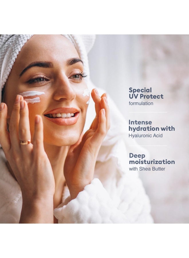 فى ال سي سي كريم الوجه المغذي العميق من في إل سي سي مع حماية من الأشعة فوق البنفسجية - 200 جرام | مع حمض الهيالورونيك وزبدة الشيا | حماية من الأشعة فوق البنفسجية | حماية البشرة في الشتاء | ترطيب وتغذية مكثفة - Image 5