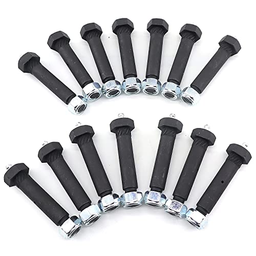 RJSPHH Trailer Axle Spring Shackle Greaseable Spring Bolt 9/16 x 3 （14pcs） - Image 1
