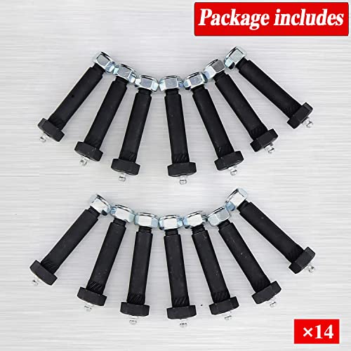 RJSPHH Trailer Axle Spring Shackle Greaseable Spring Bolt 9/16 x 3 （14pcs） - Image 4