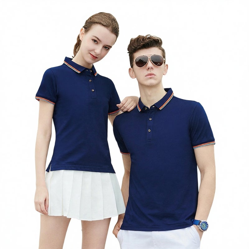 Men's Women's Fashion Slim Fit Custom Logo Sport Polo Shirt Workwear - Image 1