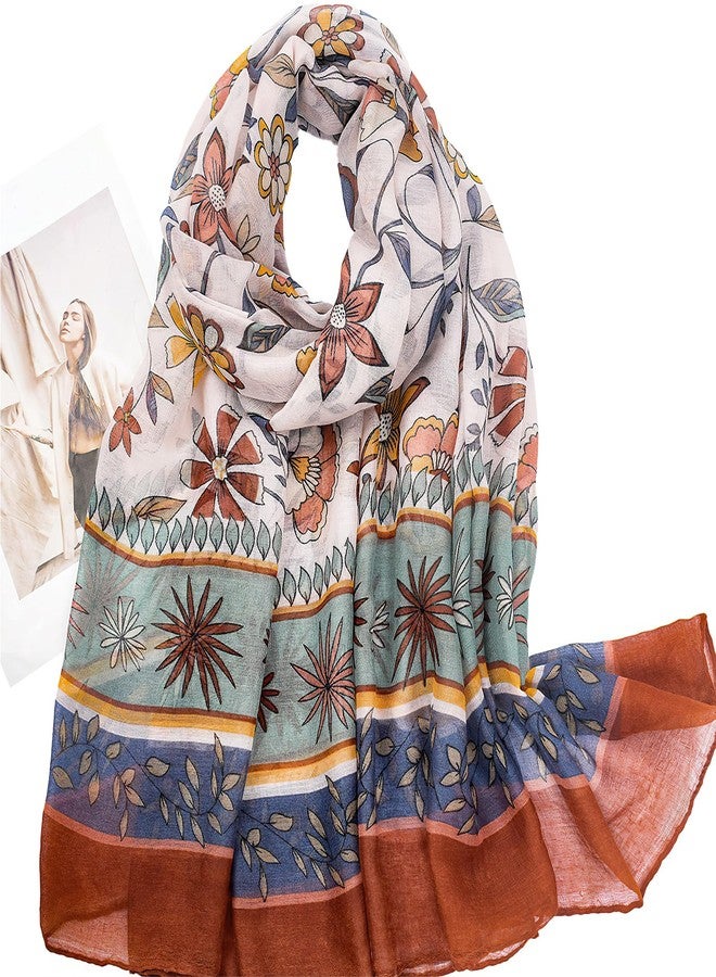 vimate boho scarf for women-winter ladies fashion lightweight floral printed scarf headscarf travel scarf shawl (US-Style 39) - Image 3