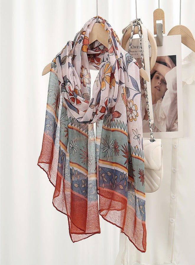 vimate boho scarf for women-winter ladies fashion lightweight floral printed scarf headscarf travel scarf shawl (US-Style 39) - Image 2